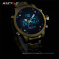 RISTOS Stainless Steel Men Sport Watch Analog Wristwatch Multifunction Fashion Chronograph Watches Relojes Masculino 9338